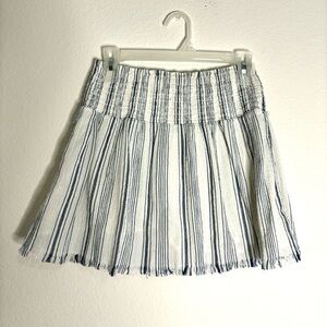 Aerie White & Blue Striped Skirt
